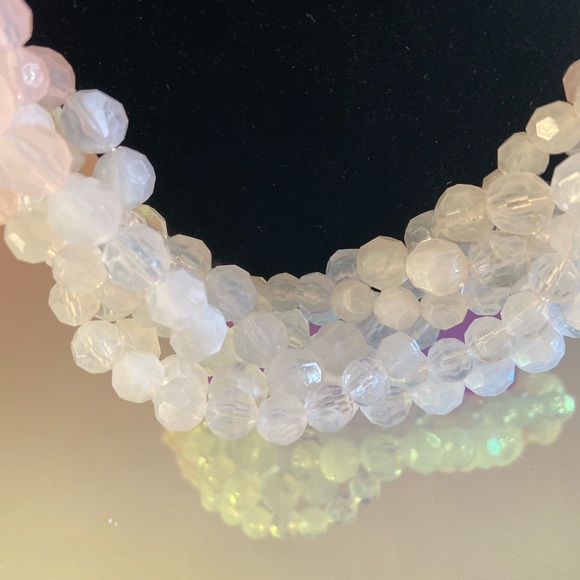 Blush Pink & White Ombré Twisted Strands Necklace from Sugarfix by BaubleBar - Picture 2 of 4